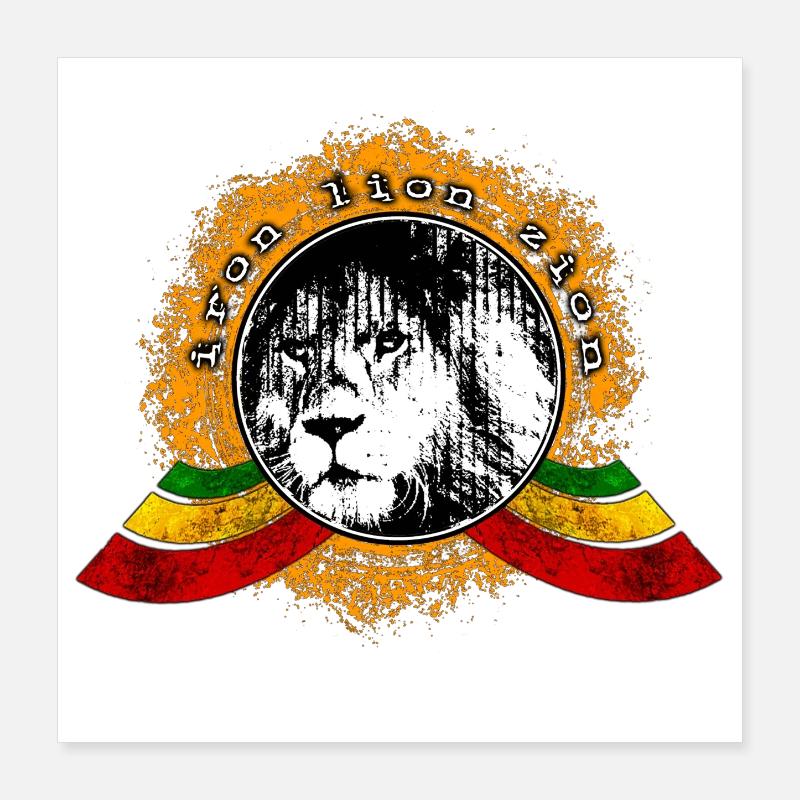 Reggae Lion Poster 40 x 40 cm