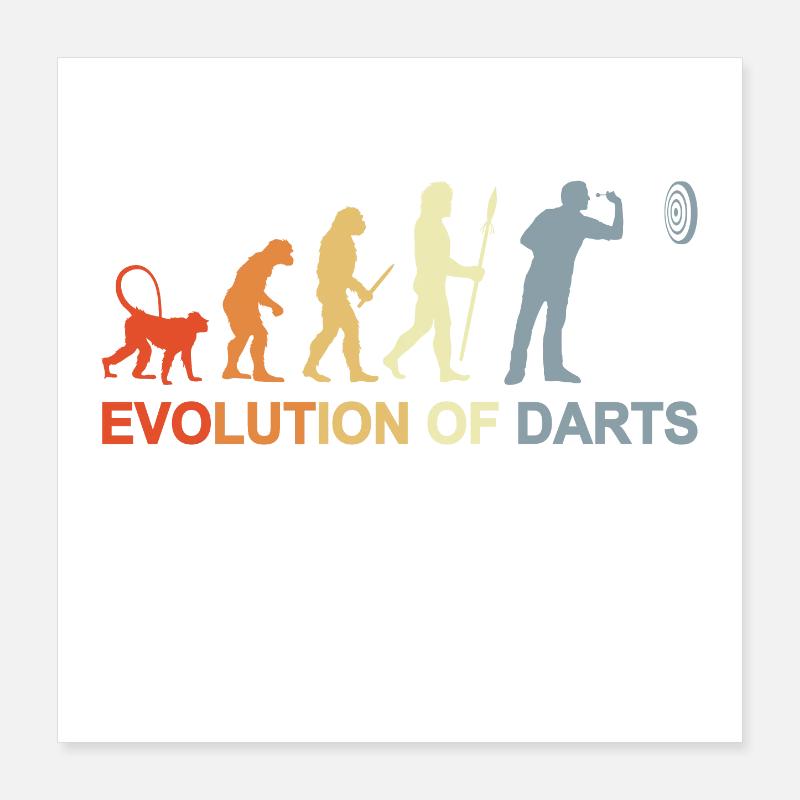 Vintage Dart Evolution Poster 16" x 16" (40x40 cm)