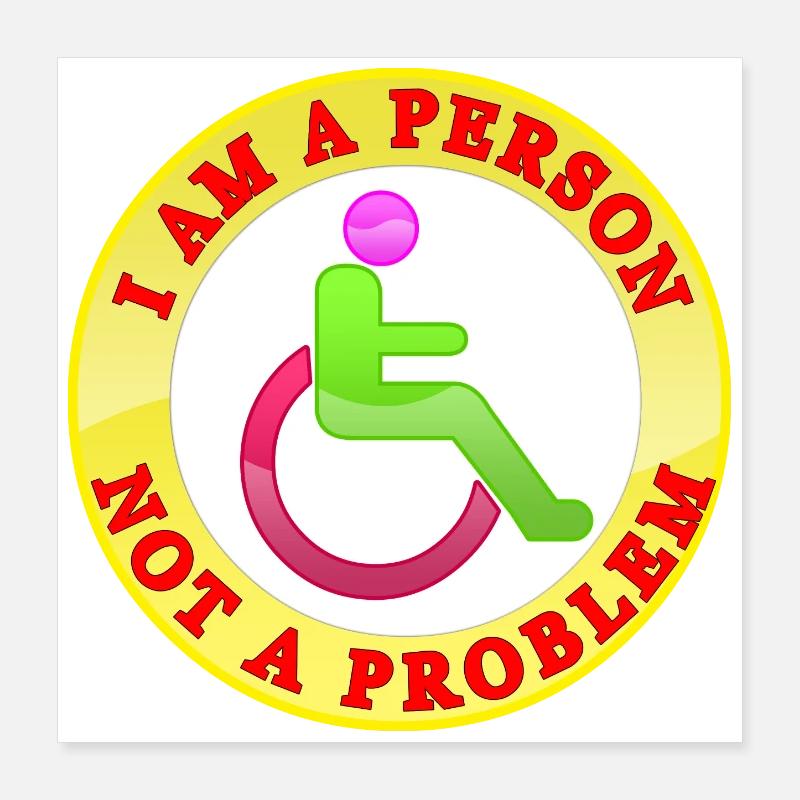 Ich bin eine Person, kein Problem Poster 40x40 cm
