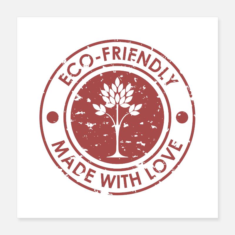 Conception d’emblème d’arbre respectueux de l’environnement Poster 40 x 40 cm