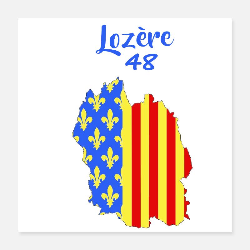 Lozère Poster 40 x 40 cm