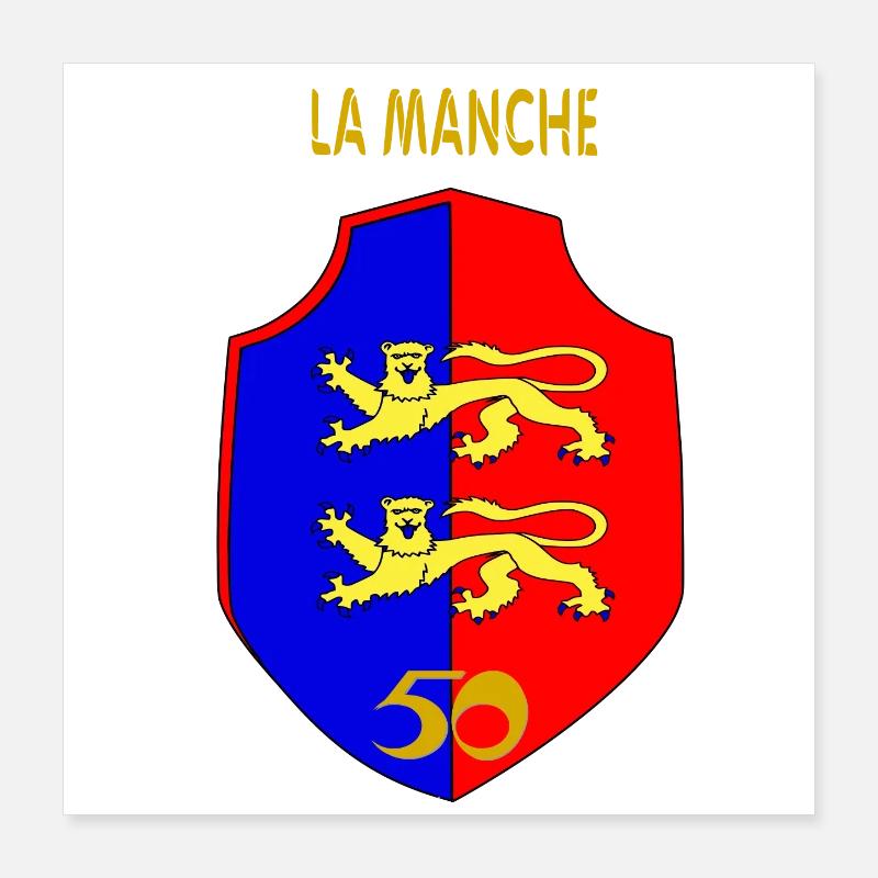 La Manche Poster 40 x 40 cm