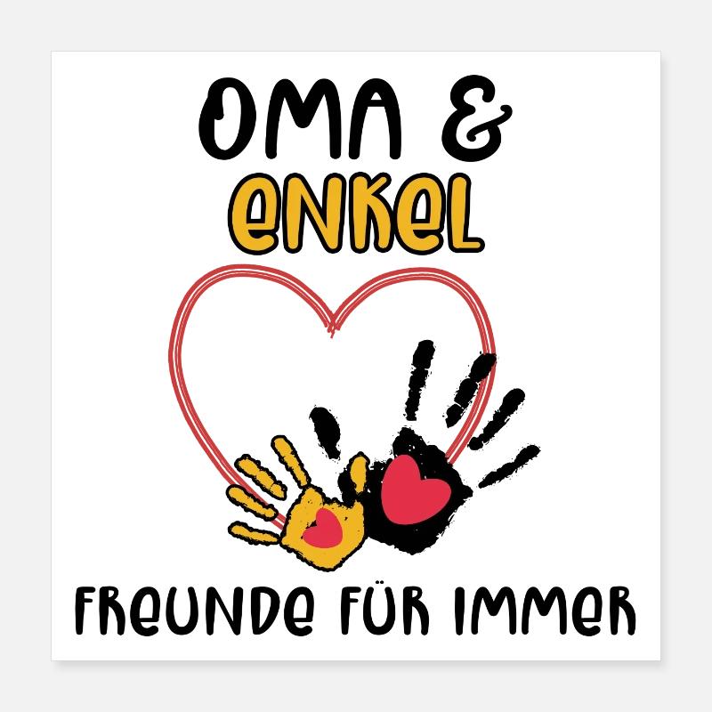 Großmutter Enkel Statement Oma Poster 40x40 cm