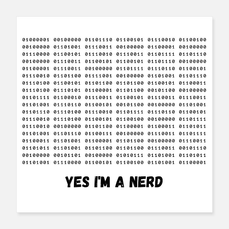 Ich bin ein Nerd Poster 40x40 cm