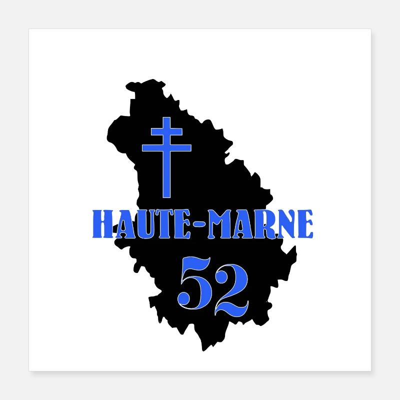Haute-marne Poster 40 x 40 cm