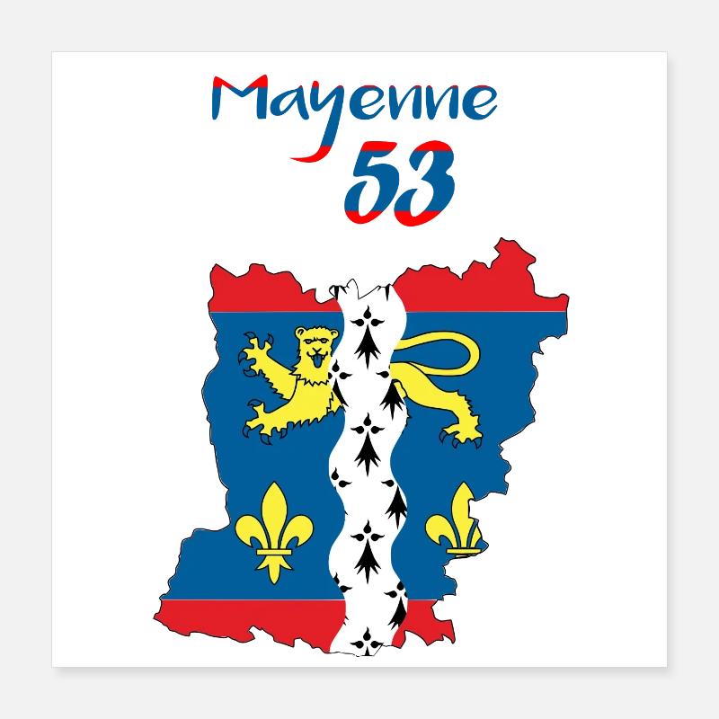 Mayenne Poster 40x40 cm