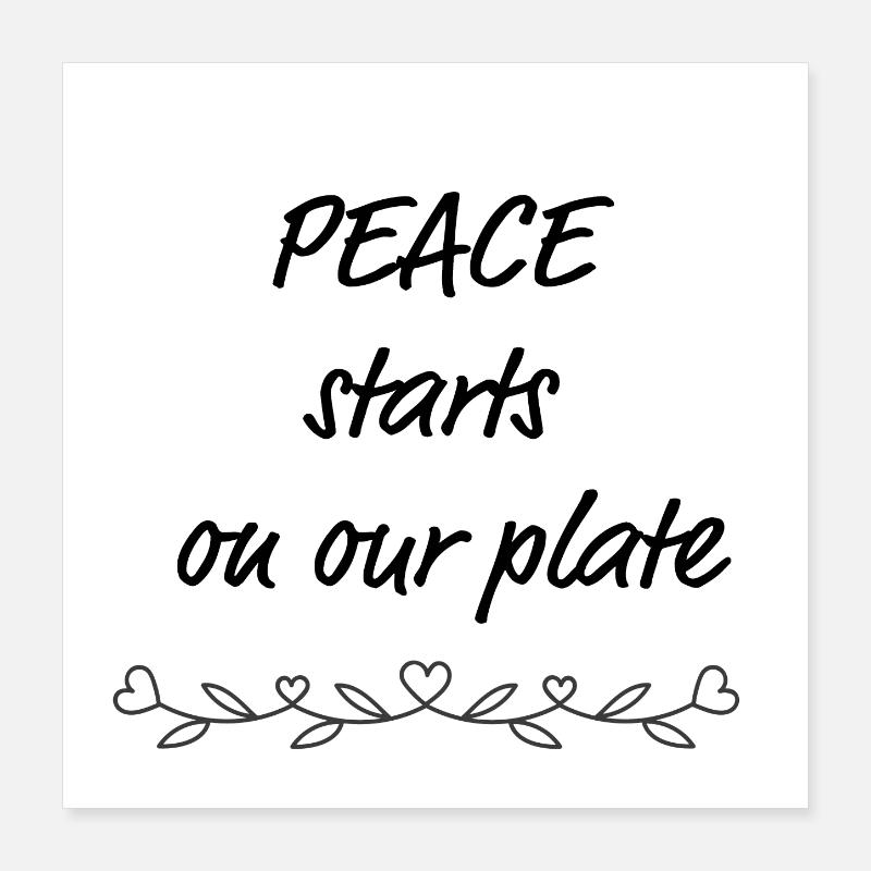 Végétalien Poster 40 x 40 cm