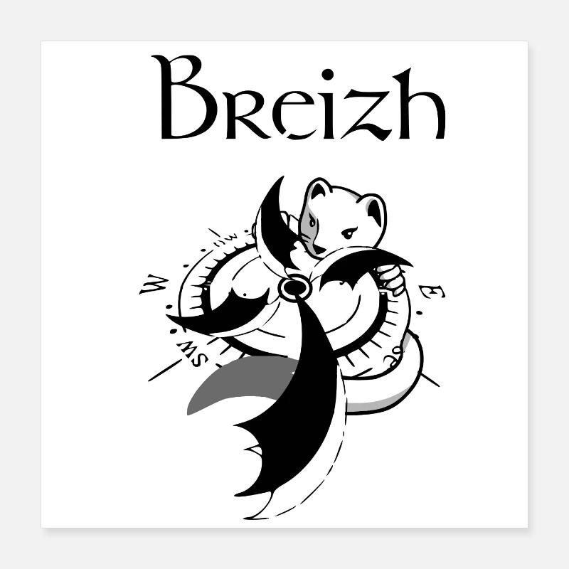 Breizh Poster 16" x 16" (40x40 cm)