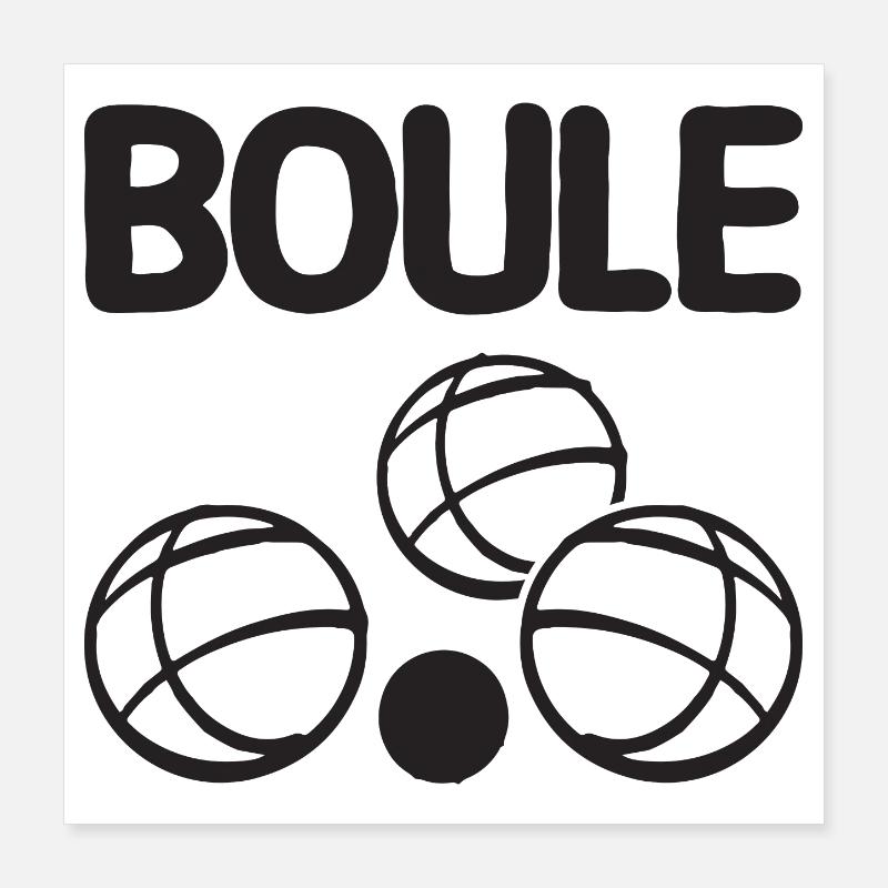 Boules de boules pour joueurs de pétanque Poster 40 x 40 cm