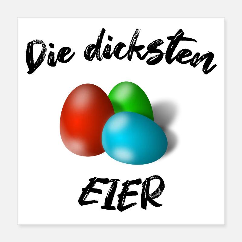 Color Eggs Trio Poster 16" x 16" (40x40 cm)
