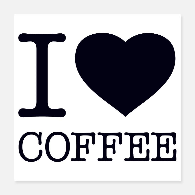 J’ADORE LE CAFÉ Kaffee Käffchen Poster 40 x 40 cm