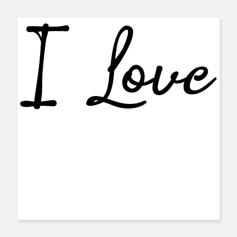 Liberté d’expression Paix Amour Déclaration Émotions Poster 40 x 40 cm