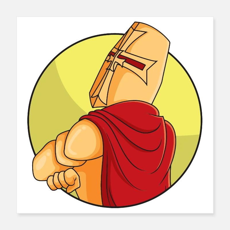 Stubborn Crusader Poster 16" x 16" (40x40 cm)