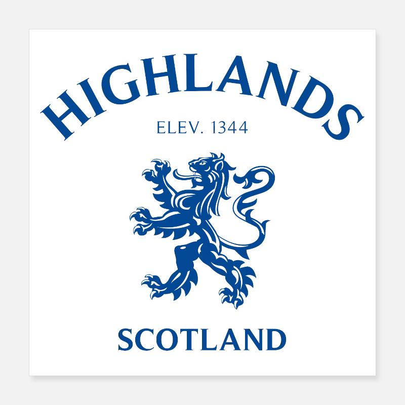 HIGHLANDS Schottland Écosse Poster 40 x 40 cm