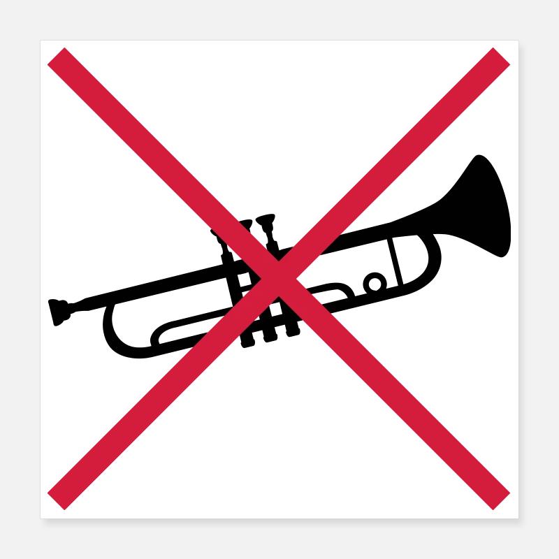 Trumpet Forbidden Shield Poster 16" x 16" (40x40 cm)