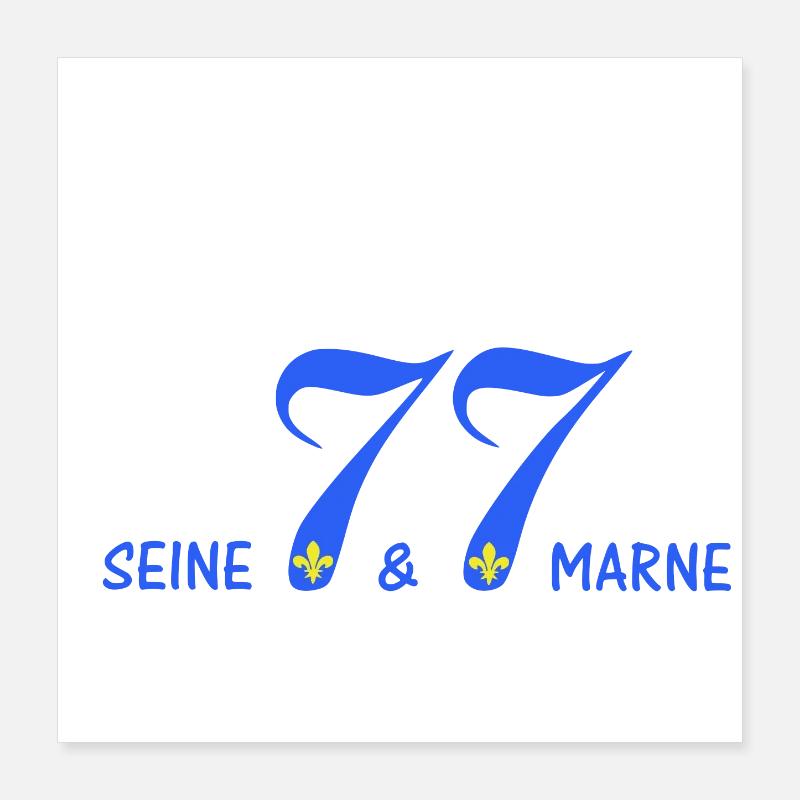 Seine et marne Poster 40 x 40 cm