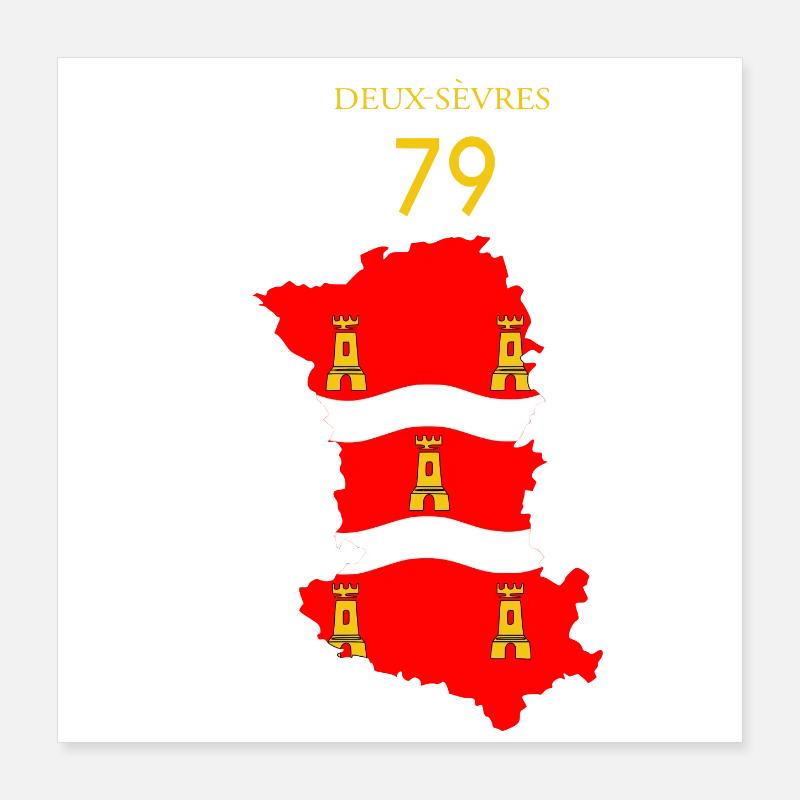 Deux-sèvres Poster 40 x 40 cm