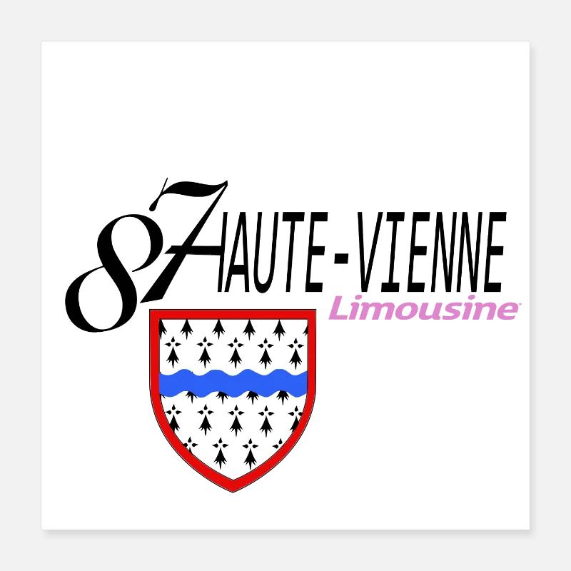 Haute-vienne Poster 40 x 40 cm