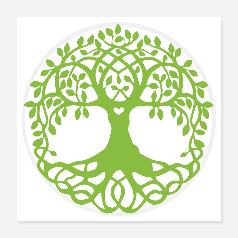 Mandala Baum des Lebens Poster 40x40 cm