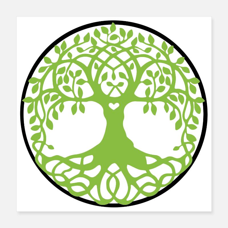 Mandala Baum des Lebens Poster 40x40 cm