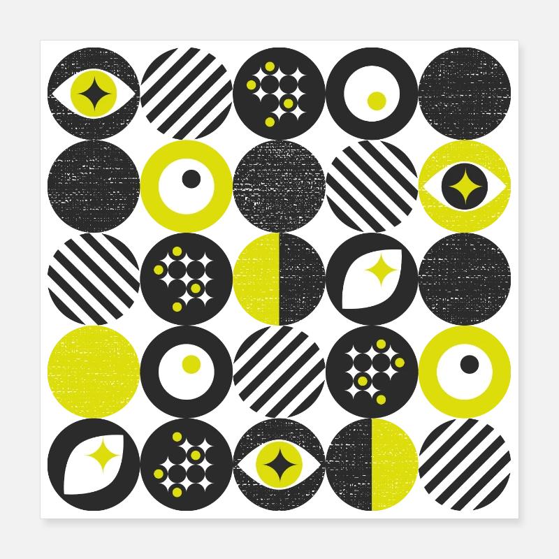 minimimalisme audacieux l points l jaune Poster 40 x 40 cm