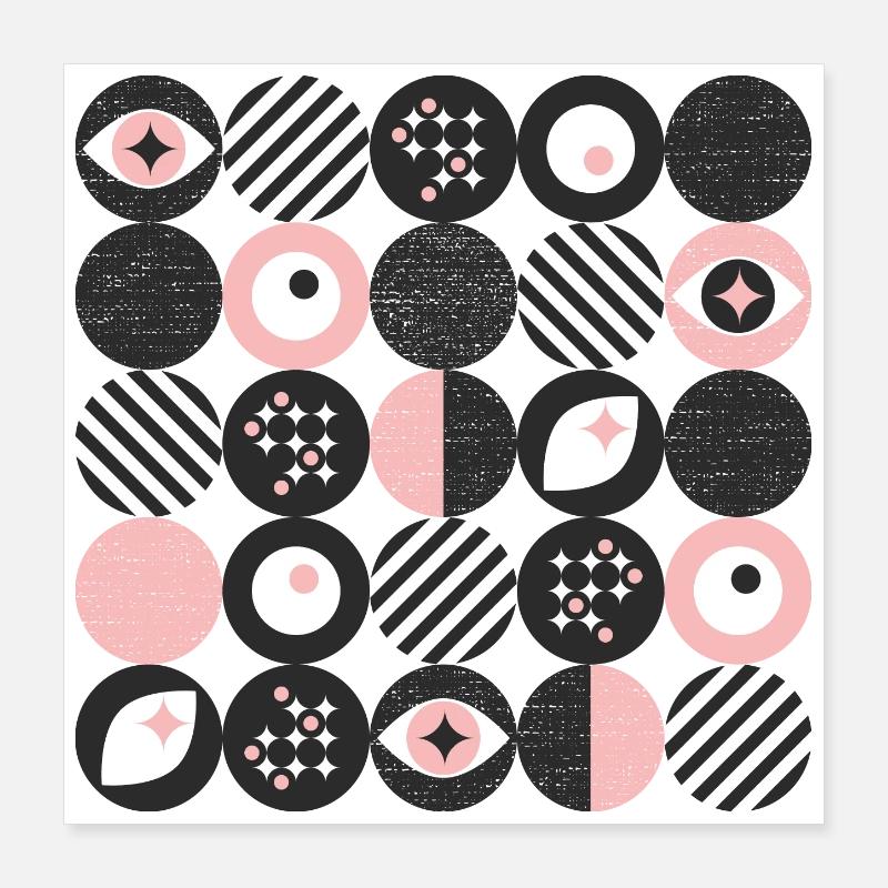 minimalisme audacieux l points l rose Poster 40 x 40 cm