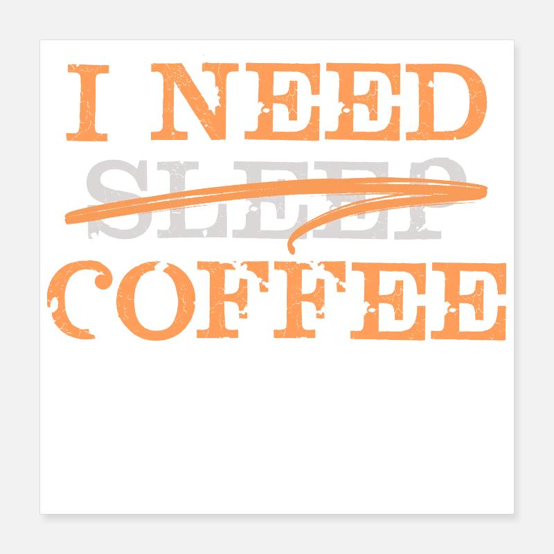 Déclaration des amateurs de café Koffee Coffee Fatigue Poster 40 x 40 cm