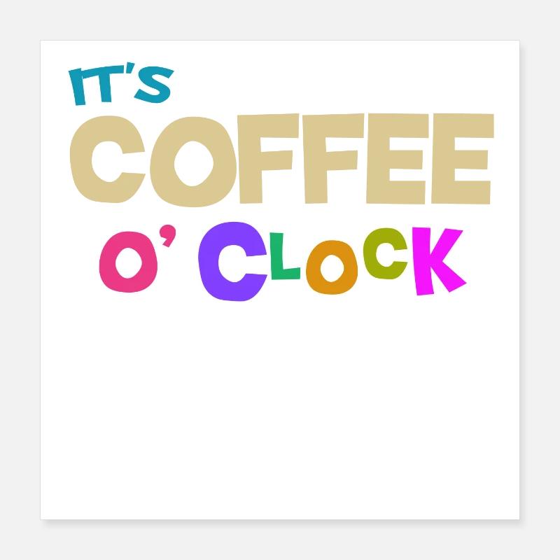 Amateurs de café Caféine Café Cool Déclaration Poster 40 x 40 cm