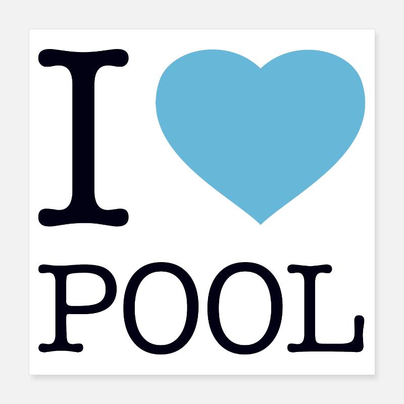 J’ADORE LA PISCINE Poster 40 x 40 cm