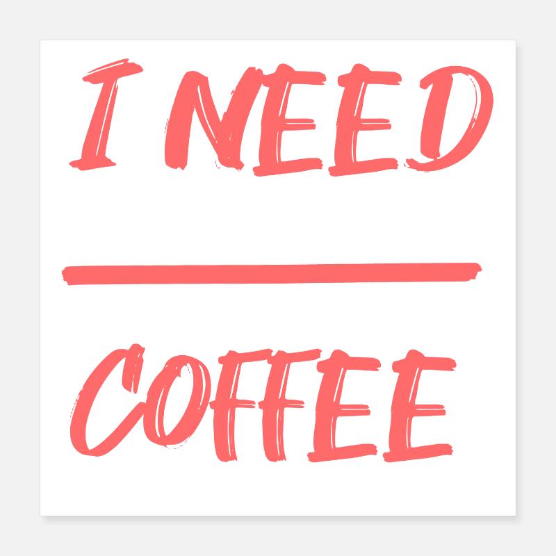 Fatigue Coffee Lovers Statement Coffee Drinking Poster 16" x 16" (40x40 cm)