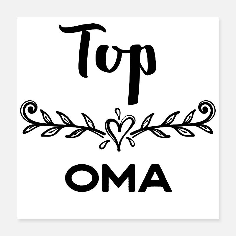 Oma Statement Großmutter Gratulation Superoma Poster 40x40 cm