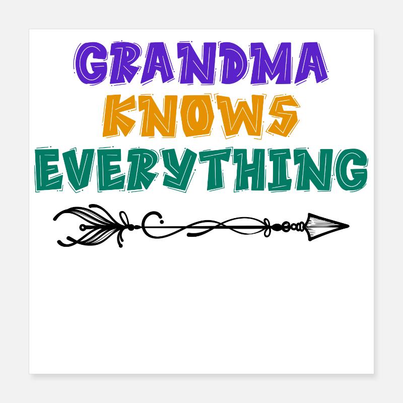 Alte Frau Cool Statement Großmutter Oma Seniorin Poster 40x40 cm