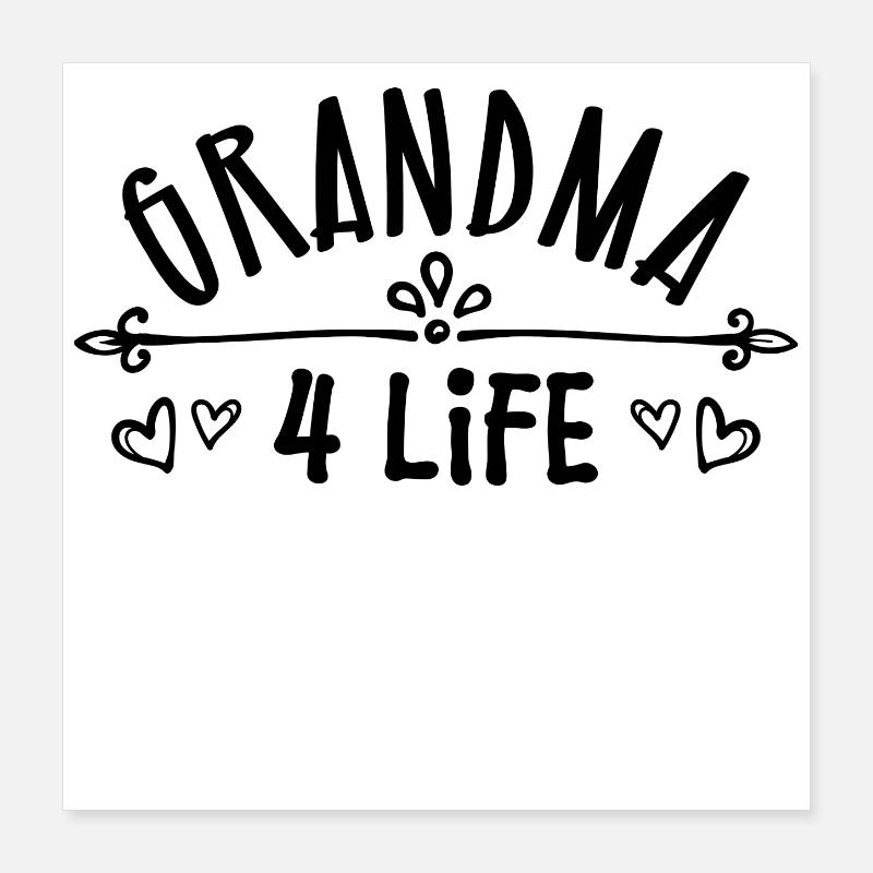 Félicitations Grand-mère Grand-mère Déclaration Retraité Poster 40 x 40 cm