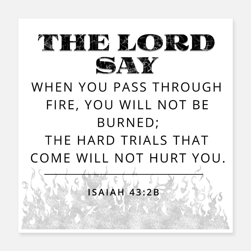 Verset biblique Poster 40 x 40 cm