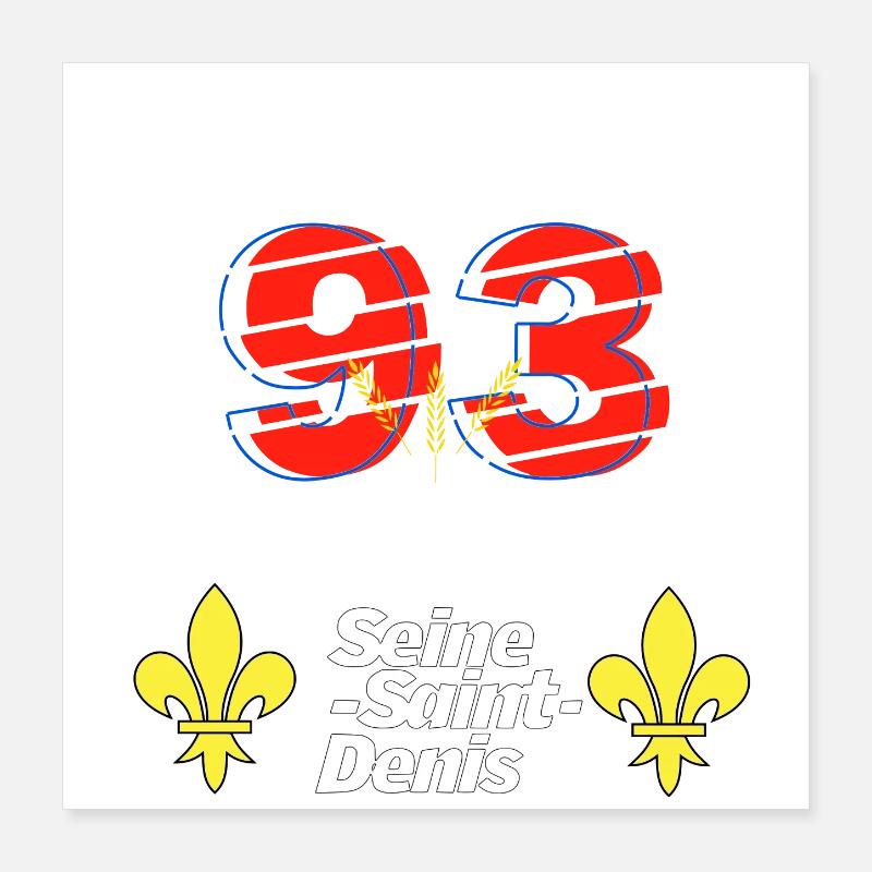 Seine saint denis Poster 40x40 cm