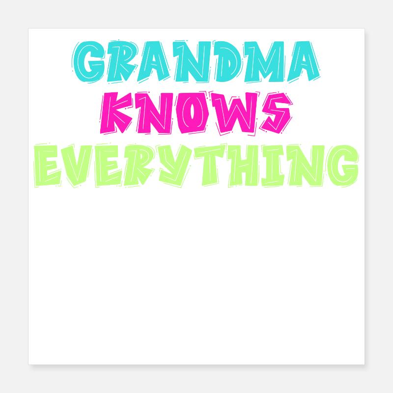 Oma Großmutter Alte Frau Seniorin Statement Poster 40x40 cm