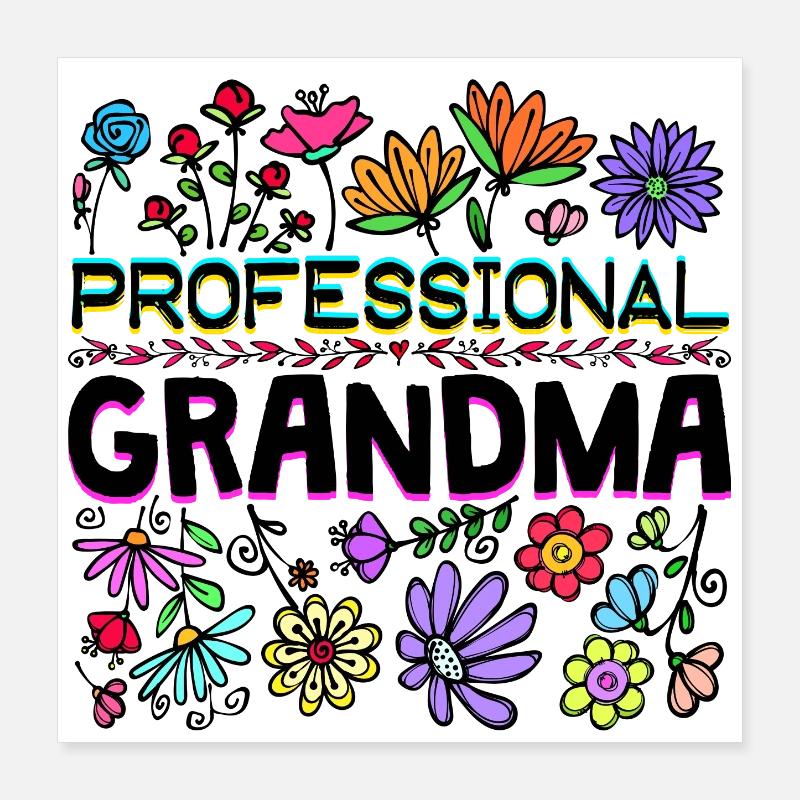 Großmutter Oma Alte Frau Alles Gute Statement Poster 40x40 cm