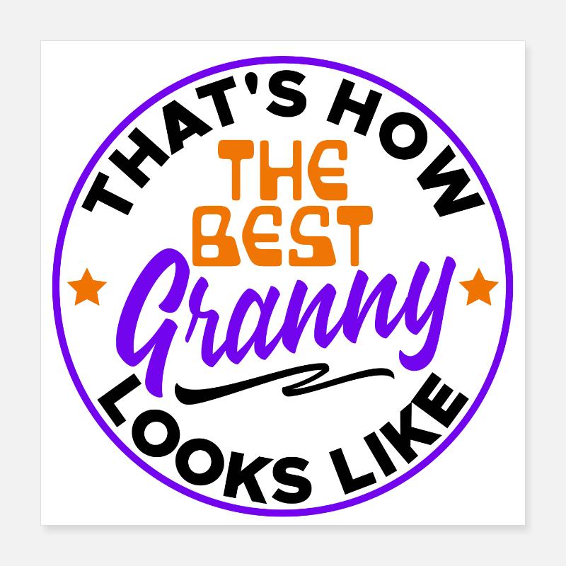 Cool Statement Barnebarn Bedstemor Bedstemor Senior Poster 40x40 cm