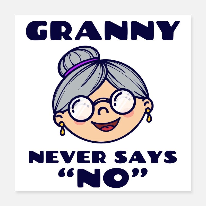 Lieblingsomi Großmutter Oma Statement Brille Poster 40x40 cm