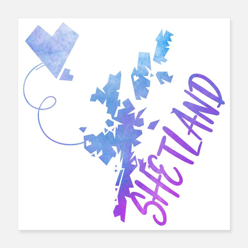 Shetland Poster 40 x 40 cm