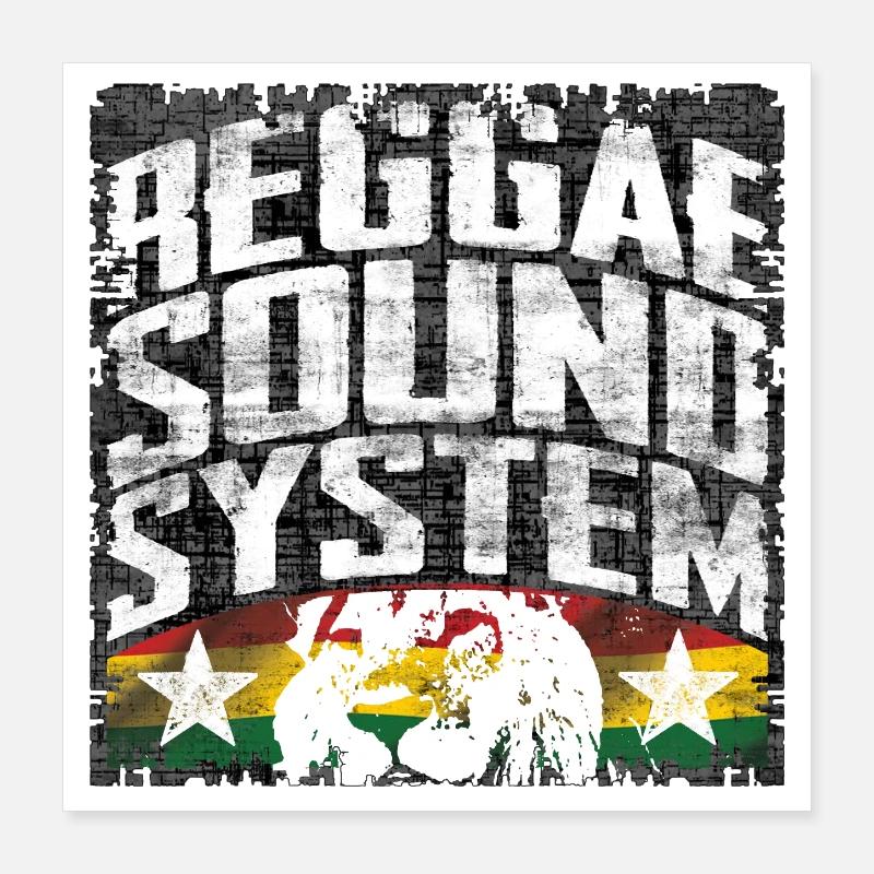 Système de son Reggae Poster 40 x 40 cm