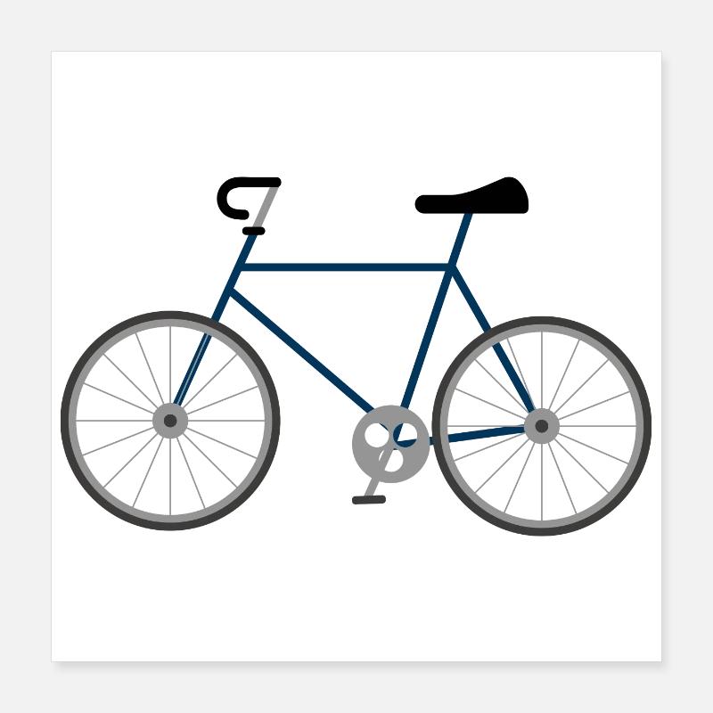 Le vélo du dimanche Poster 40 x 40 cm