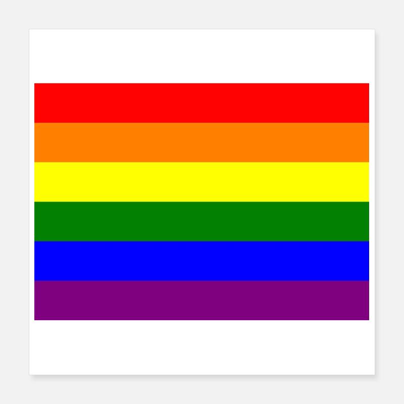 Conception du drapeau arc-en-ciel de la fierté Poster 40 x 40 cm
