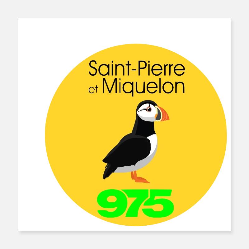Saint-pierre et miquelon Poster 40 x 40 cm