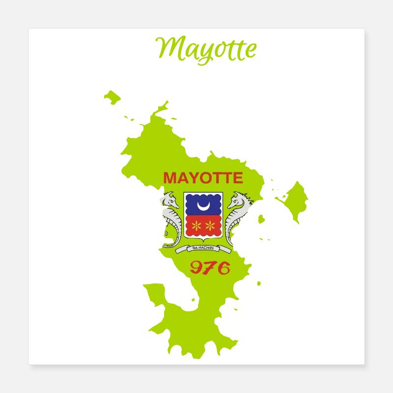 Mayotte Poster 40 x 40 cm