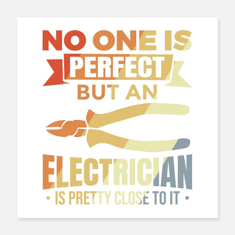 Blague d’électricien Poster 40 x 40 cm