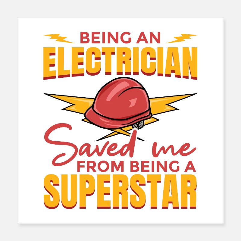 Electrical Engineer Witz Poster 16" x 16" (40x40 cm)