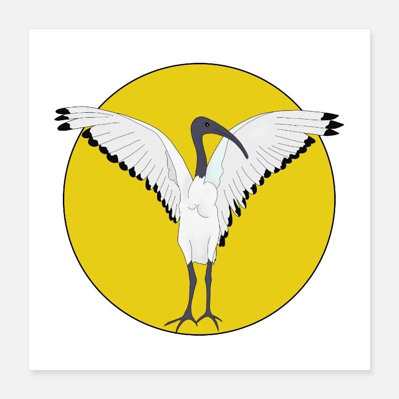 Oiseau de poulet poubelle Poster 40 x 40 cm
