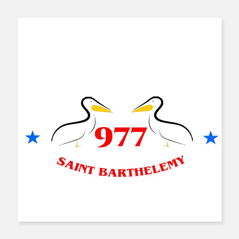 Heiliger Barthélemy Poster 40x40 cm
