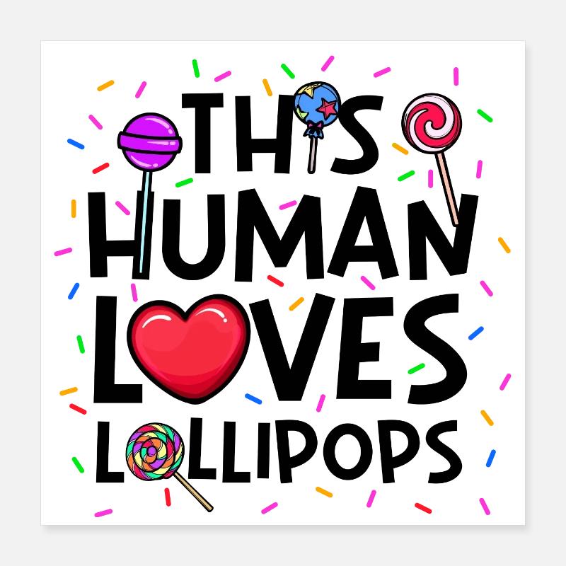 Sweet Tooth Statement Bonbons Bonbons Poster 40 x 40 cm